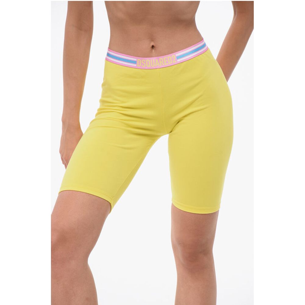 Dsquared² Cotton Stretch Cycling Shorts with Logoed Band - Image 3