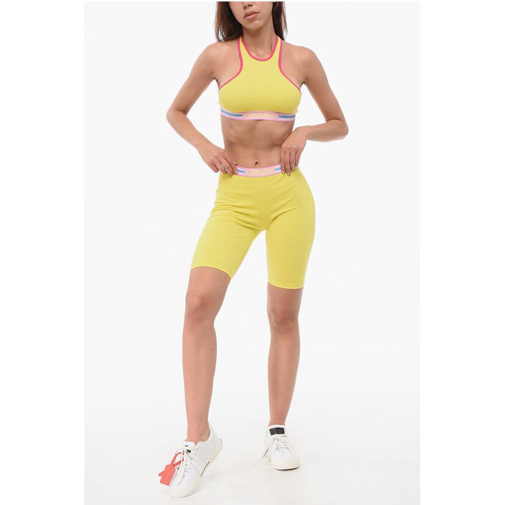 Dsquared² Cotton Stretch Cycling Shorts with Logoed Band - Image 4