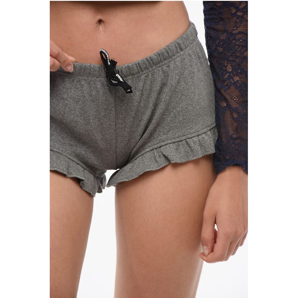 Dsquared² Ribbed Cotton Blend Pijama Shorts - Image 3