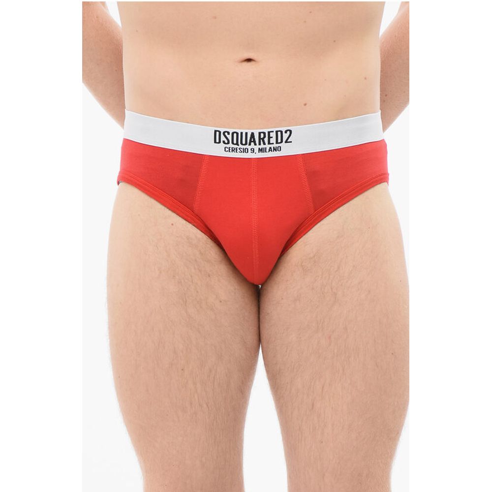 Dsquared² Cotton Slip With Logoed Waistband