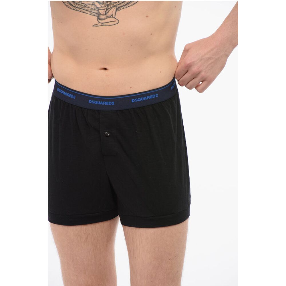 Dsquared² Cotton Blend Boxer With Logoed Waistband - Image 3
