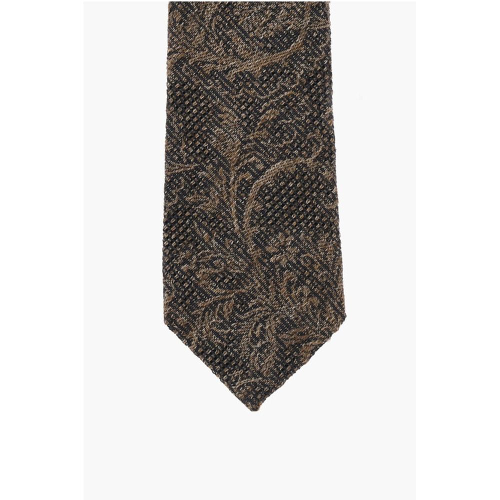 Corneliani CC COLLECTION damask cotton and silk tie - Image 2