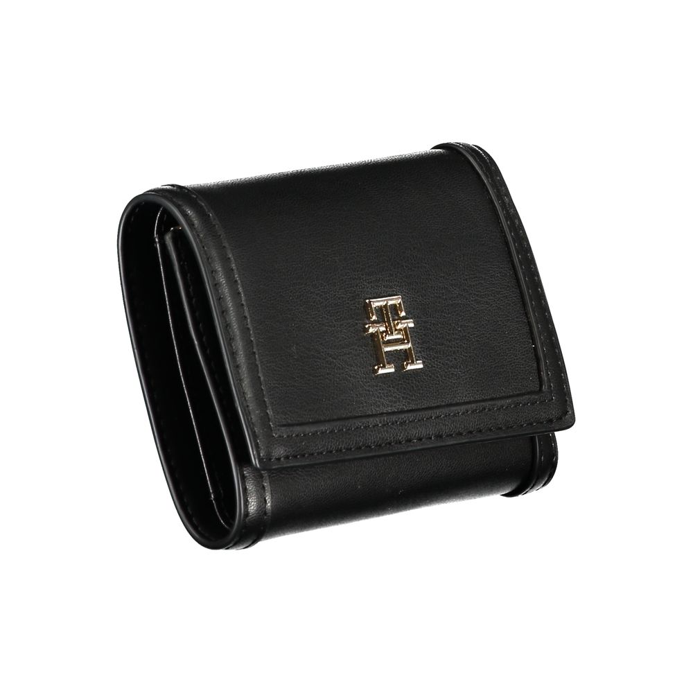 Tommy Hilfiger Black Polyurethane Women Wallet - Image 3