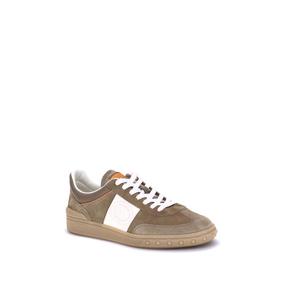 Valentino Garavani Brown Calf Leather Bos Taurus Chunky Sneakers - Image 2