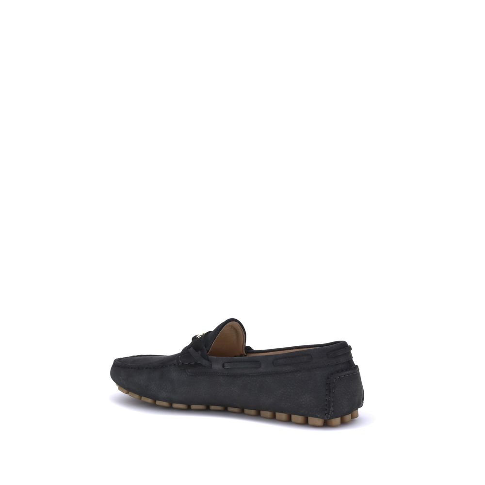 Valentino Garavani Black Rubber Slip-On Loafers - Image 3