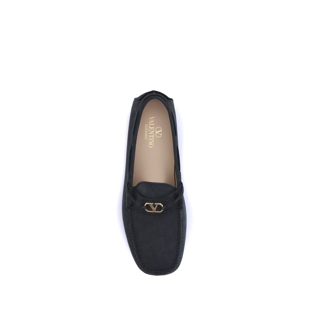 Valentino Garavani Black Rubber Slip-On Loafers - Image 4