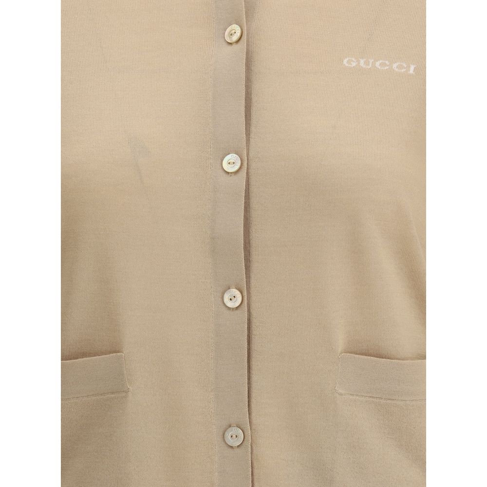 Gucci Beige Cashmere Cardigan - Image 3