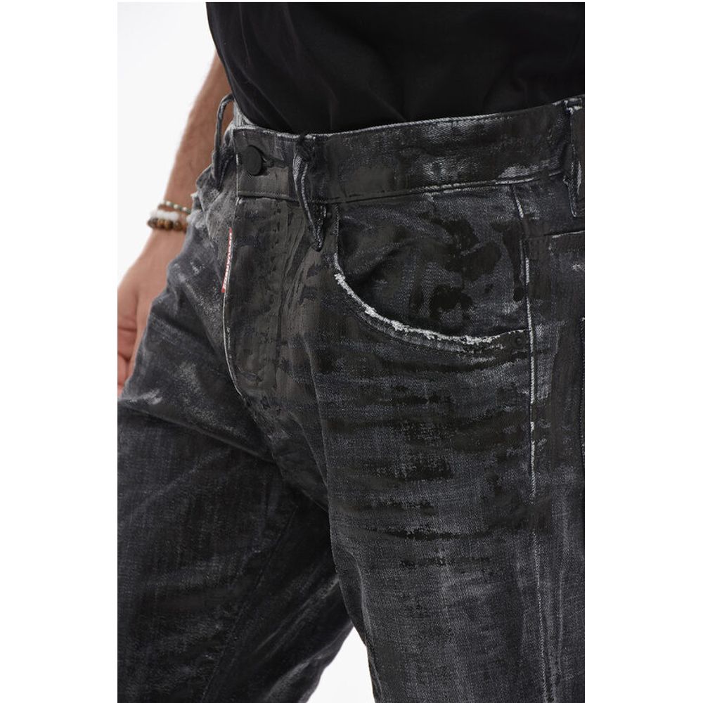 Dsquared² Coated Cotton Skater Denims with Distressed Detail - Image 3