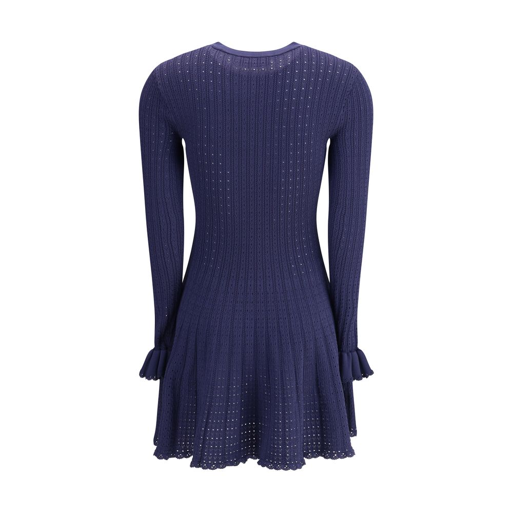 Self-Portrait Knit short pointelle Dress - Image 2