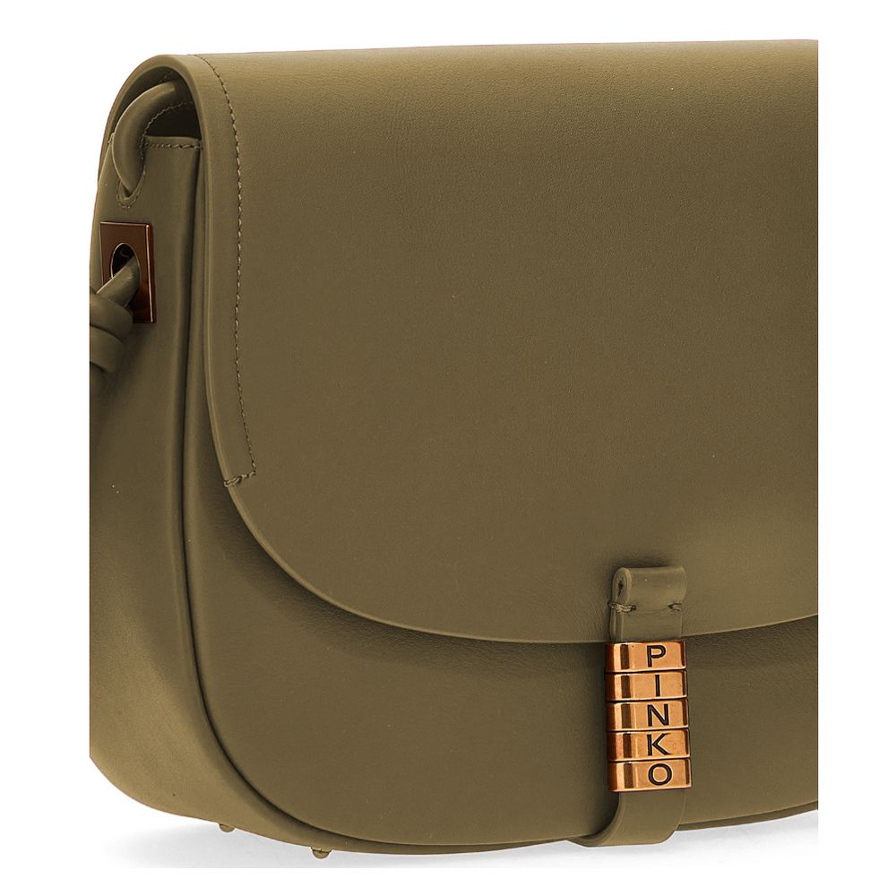 PINKO Green Leather Crossbody Bag - Image 3