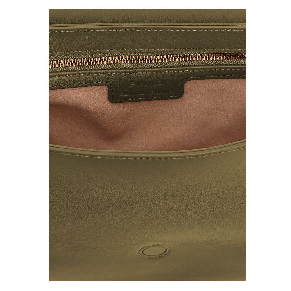 PINKO Green Leather Crossbody Bag - Image 4