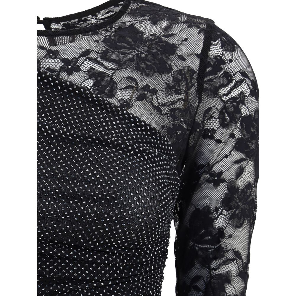 Self-Portrait One-shoulder lace and rhinestone Top - Image 3