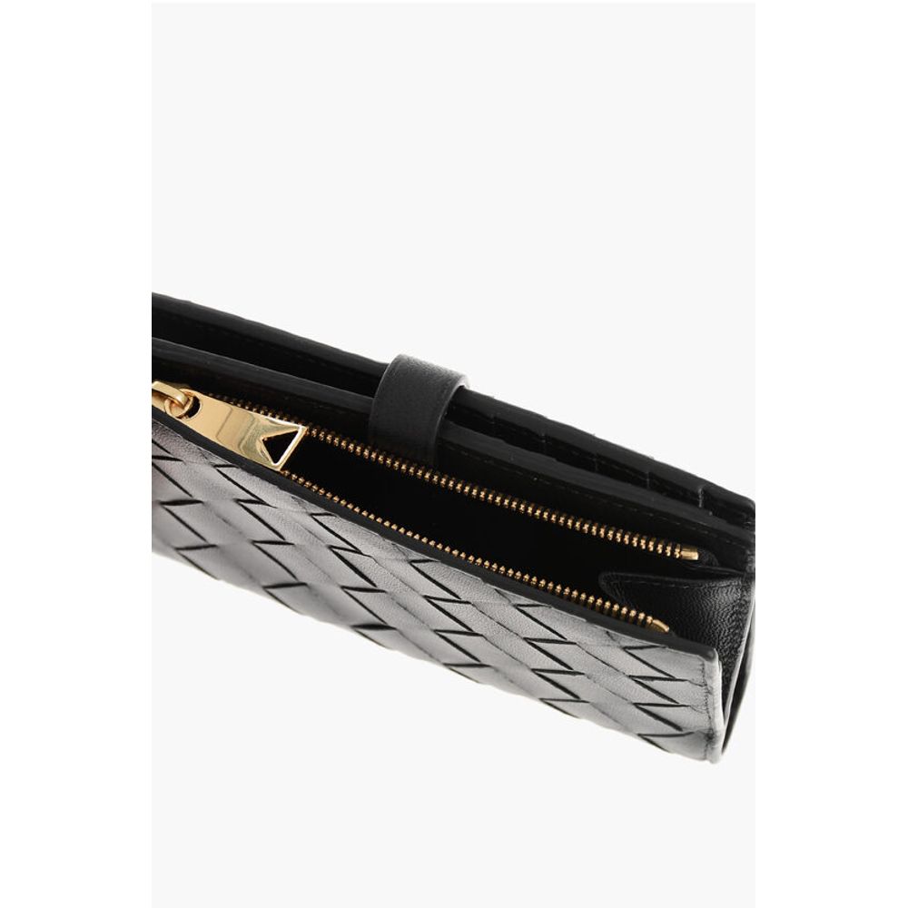 Bottega Veneta Woven Leather Wallet with Coin Holder - Image 4