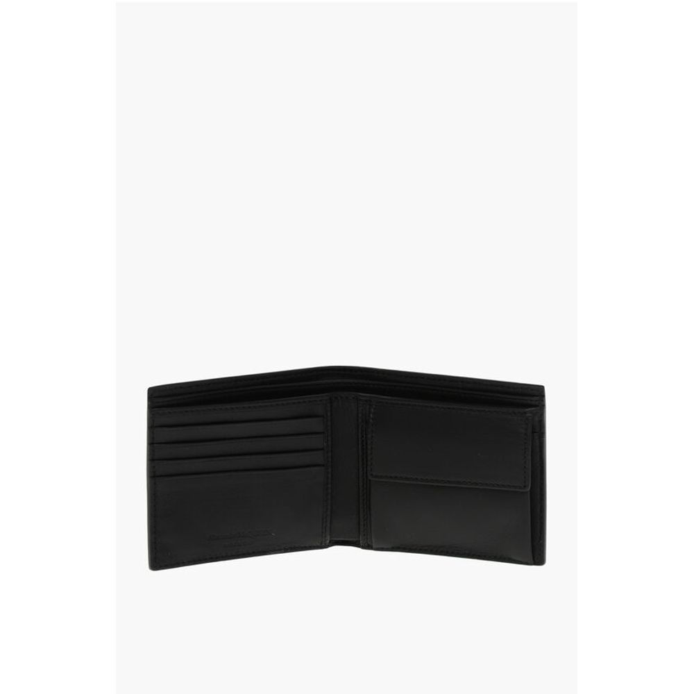 Alexander McQueen Leather Bifold Wallet with Printed Logo - Image 3
