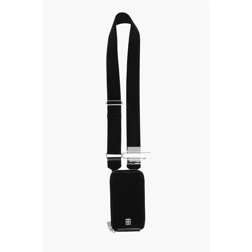 Givenchy Brushed Leather Crossbody Phone Holder