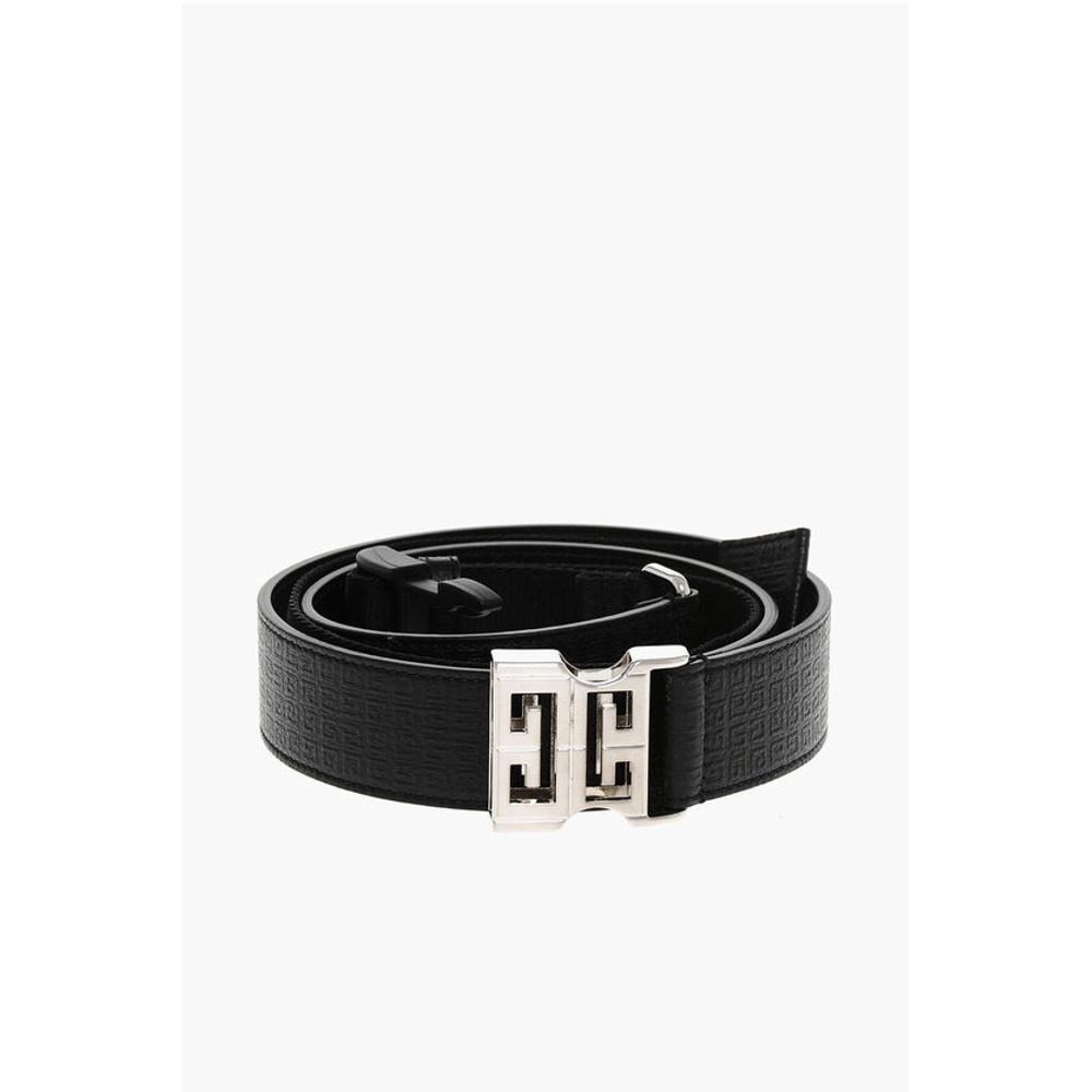 Givenchy Monogram Embossed RELEASE BUCKLE Leather Belt 25mm
