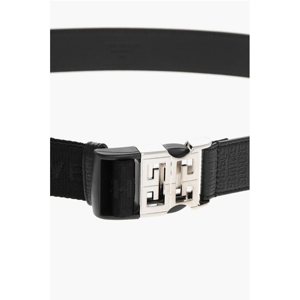 Givenchy Monogram Embossed RELEASE BUCKLE Leather Belt 25mm - Image 2