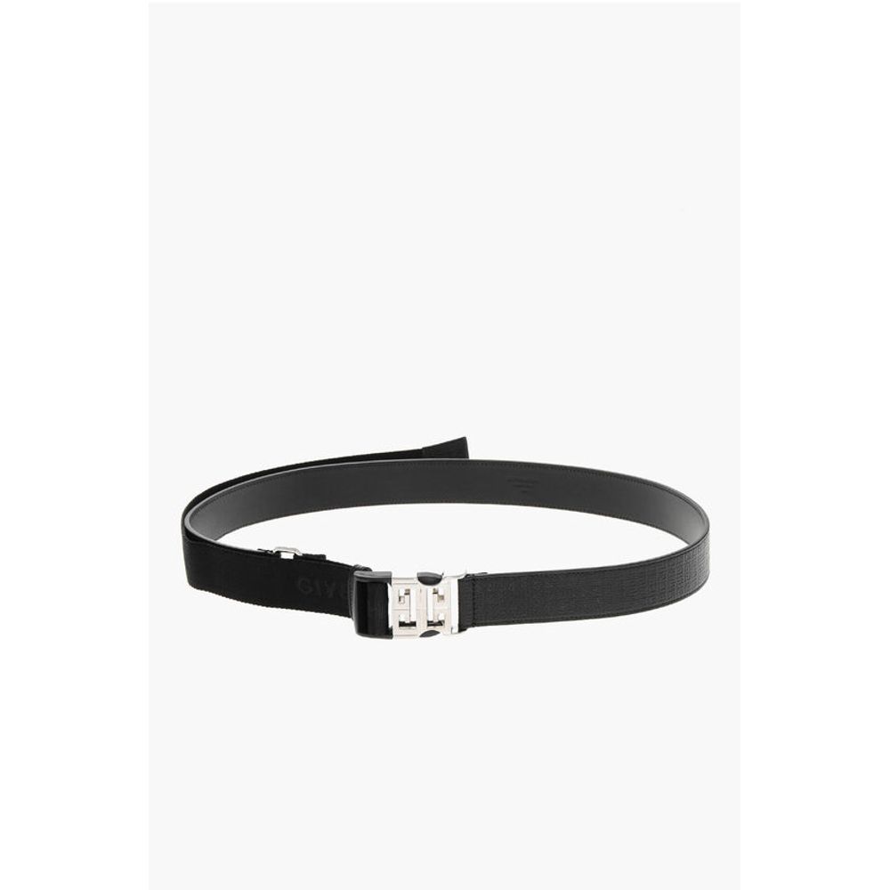 Givenchy Monogram Embossed RELEASE BUCKLE Leather Belt 25mm - Image 3
