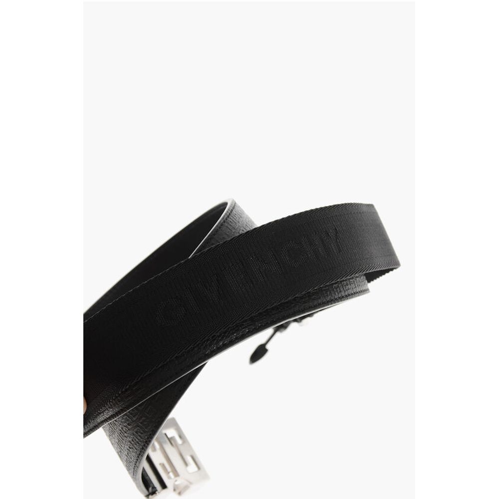 Givenchy Monogram Embossed RELEASE BUCKLE Leather Belt 25mm - Image 4