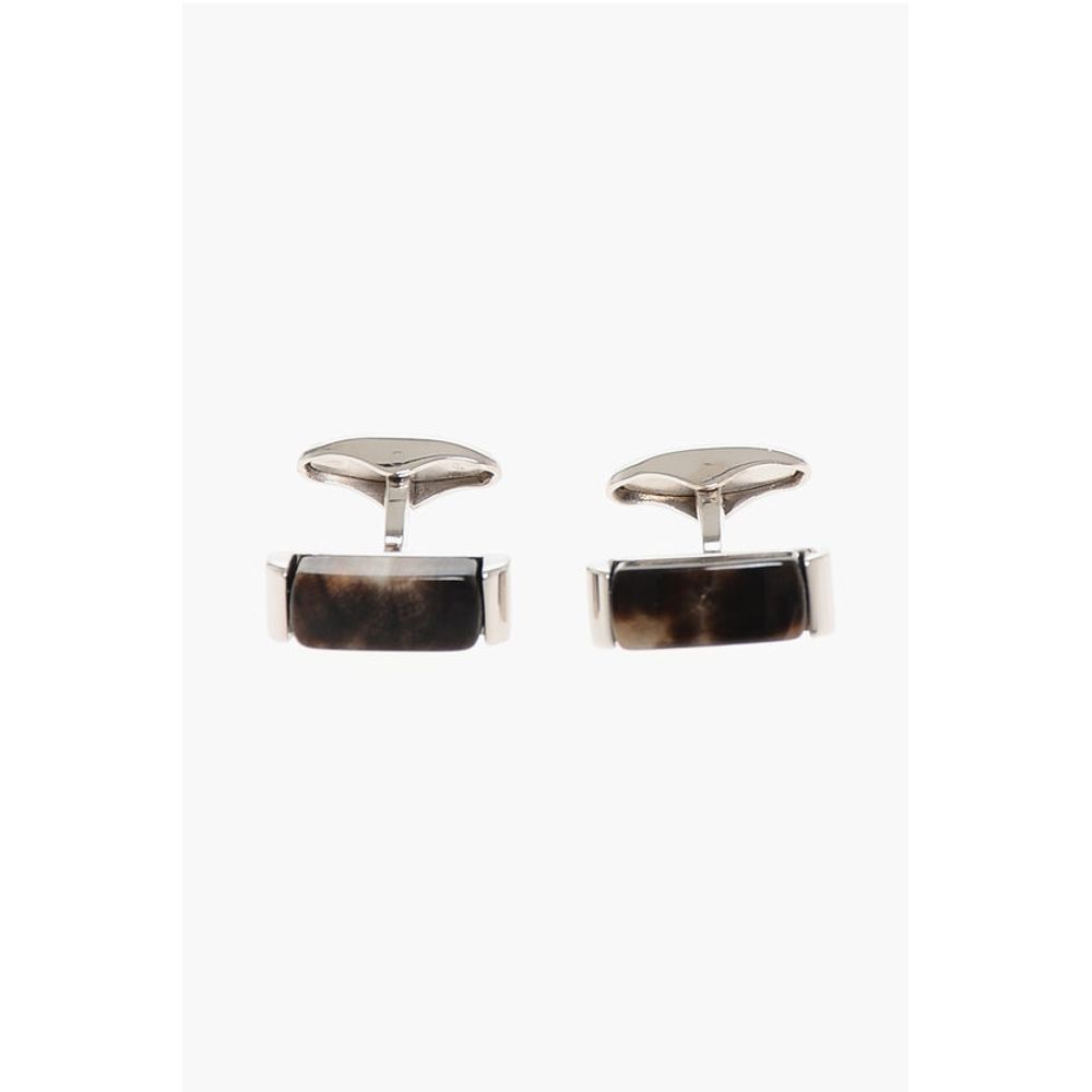 Corneliani Brass Cufflinks with Horn Detail