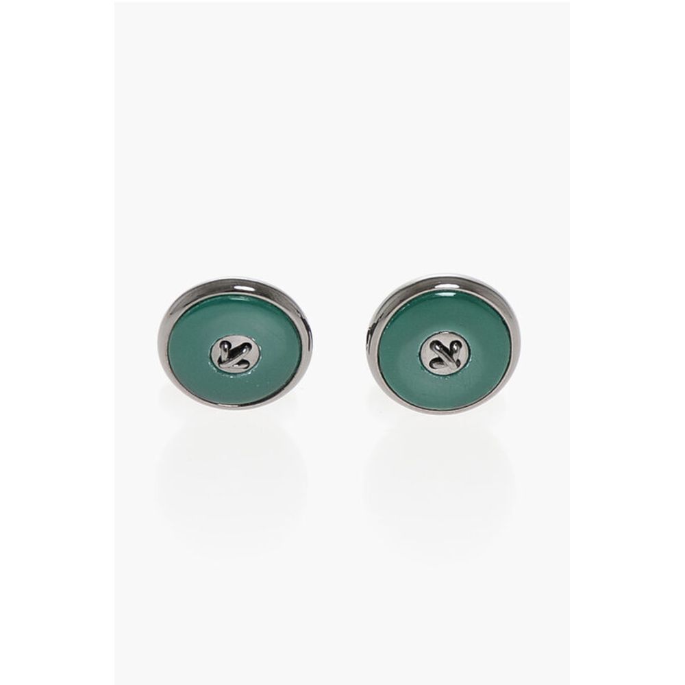 Corneliani Enamelled Brass BUTTON Cufflinks