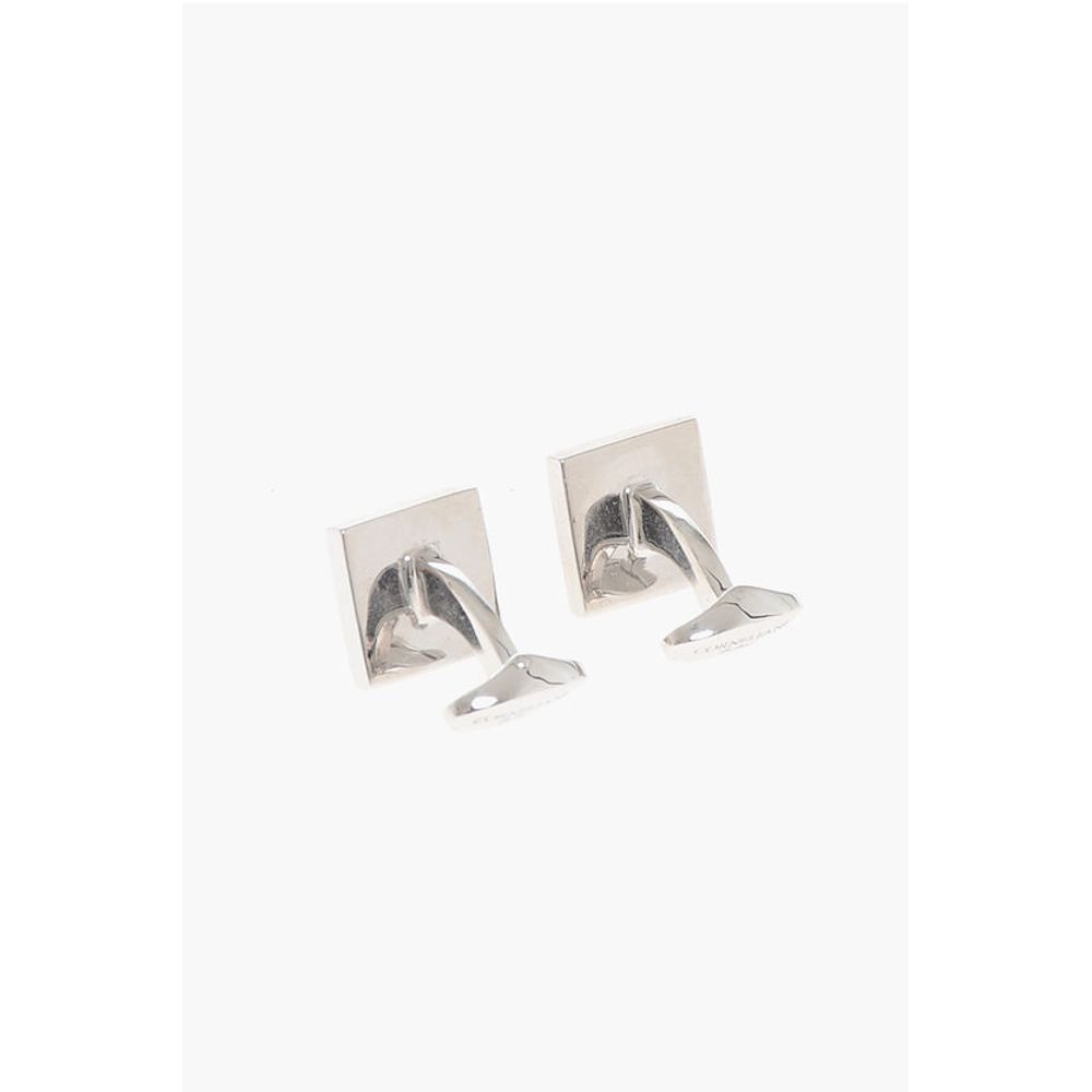 Corneliani Squared Brass Cufflinks with Mother of Pearl Detail - Image 2