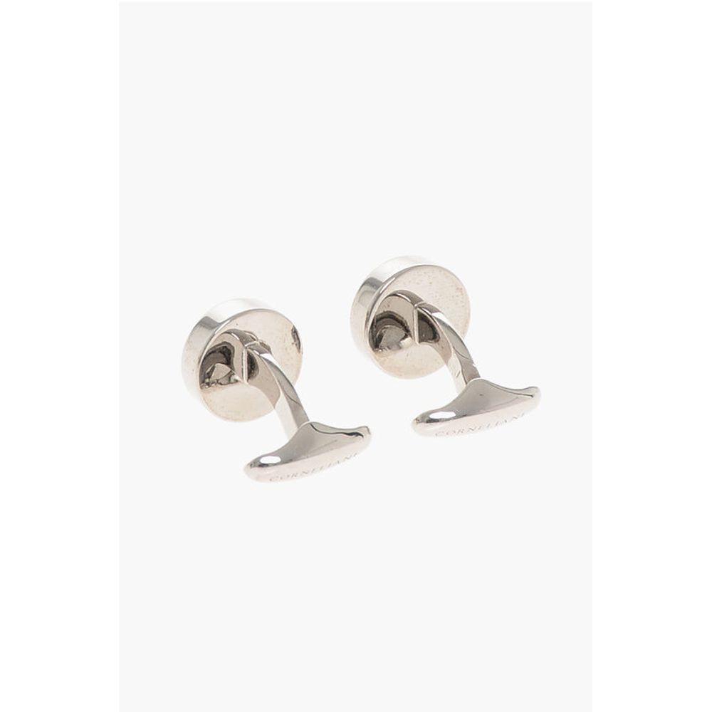 Corneliani Brass BUTTON Cufflinks with Mother of Pearl Detail - Image 2