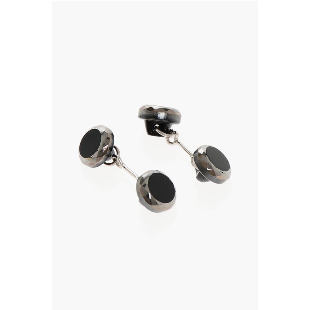 Corneliani Brass Cufflinks with Swarovskis - Image 2