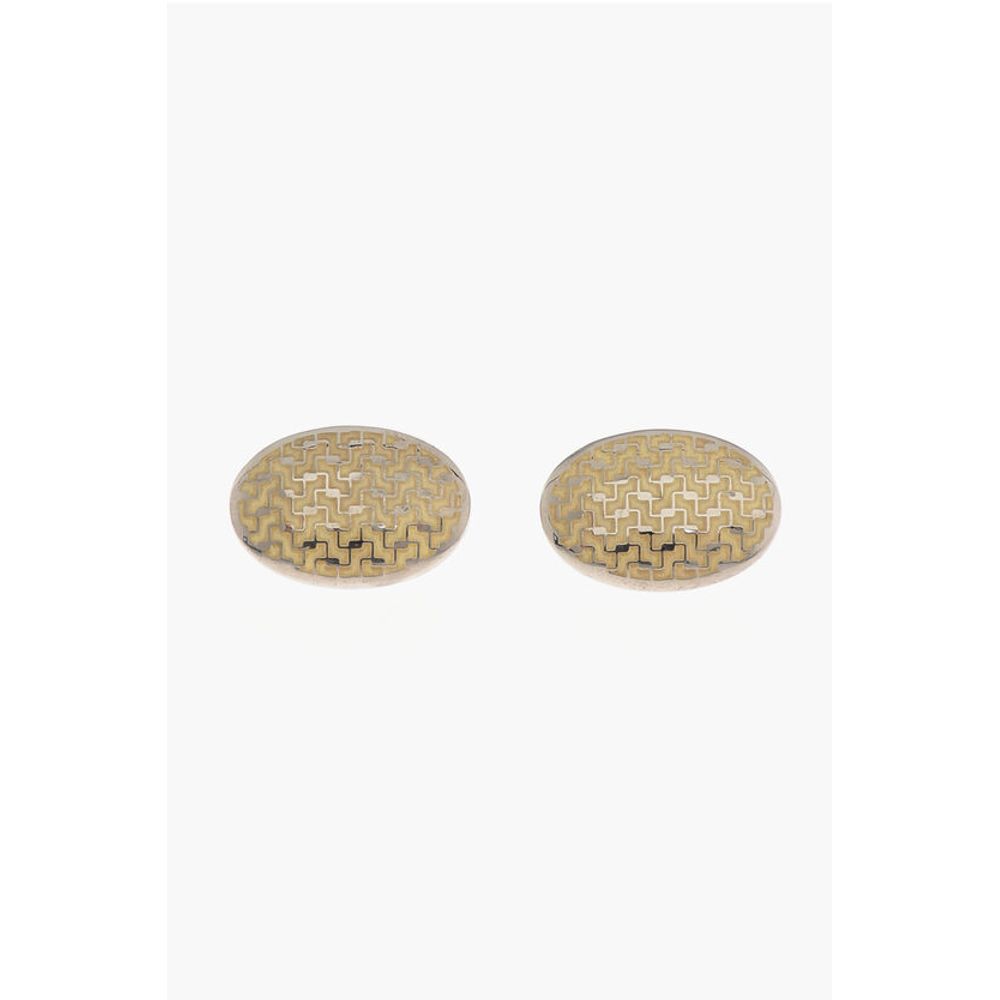 Corneliani Enamelled Brass Oval Cufflinks