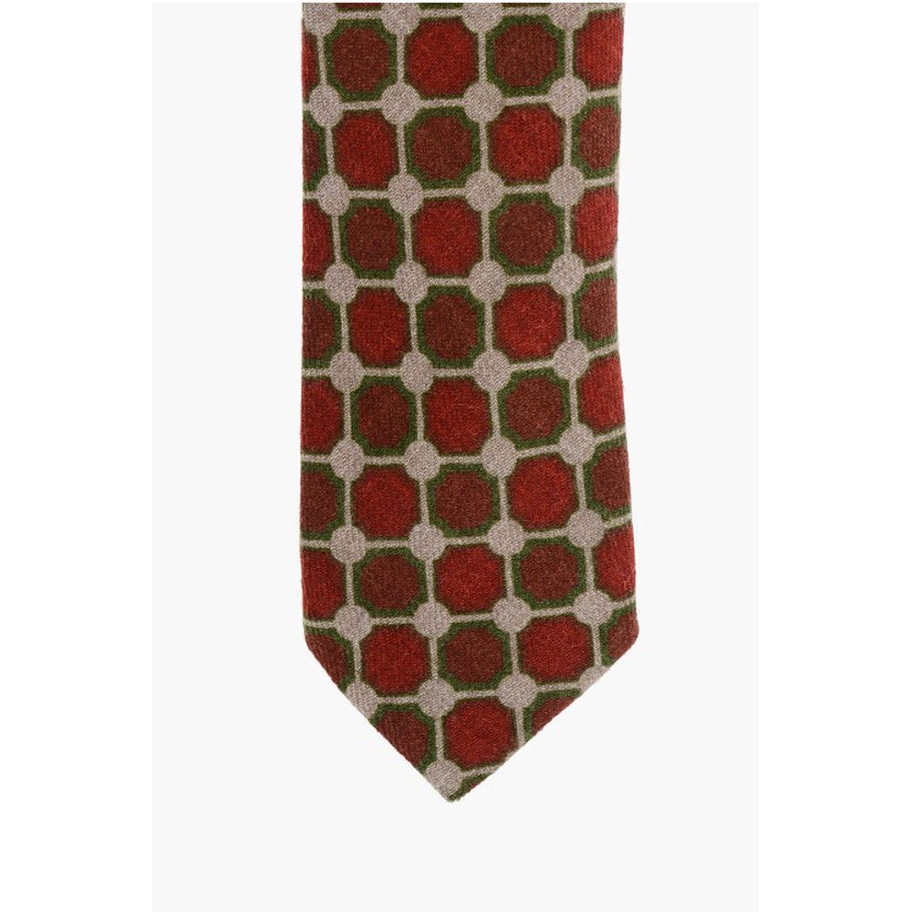 Corneliani CC COLLECTION Geometric Patterned Wool Tie - Image 2