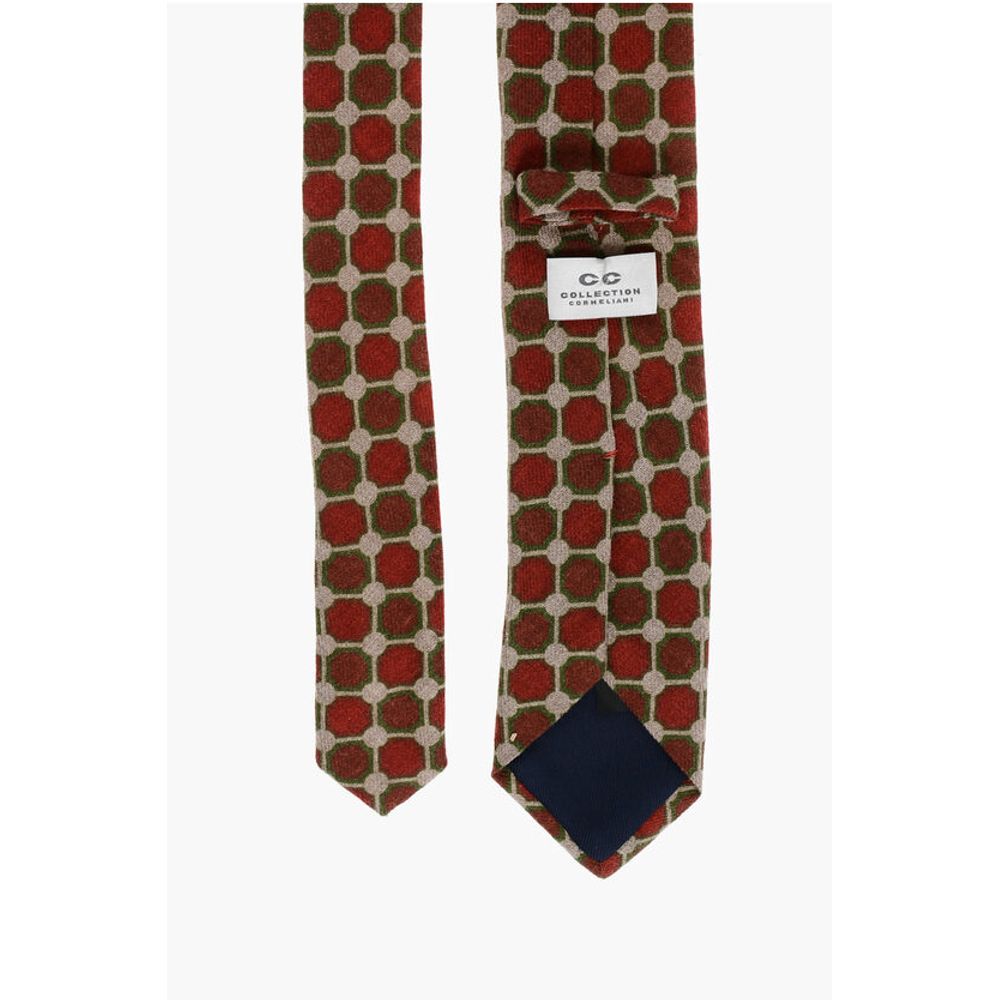 Corneliani CC COLLECTION Geometric Patterned Wool Tie - Image 3