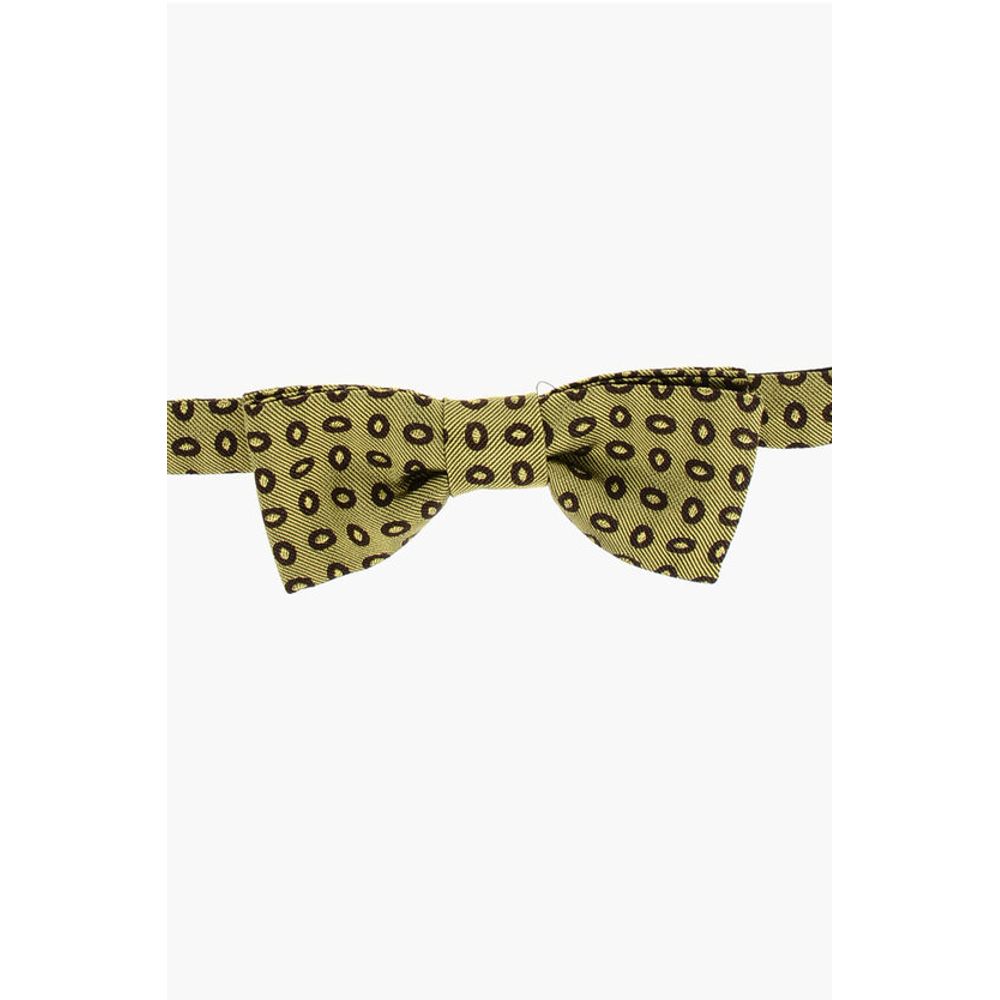 Corneliani CC COLLECTION Polka Dot Patterned Silk Blend Bow Tie