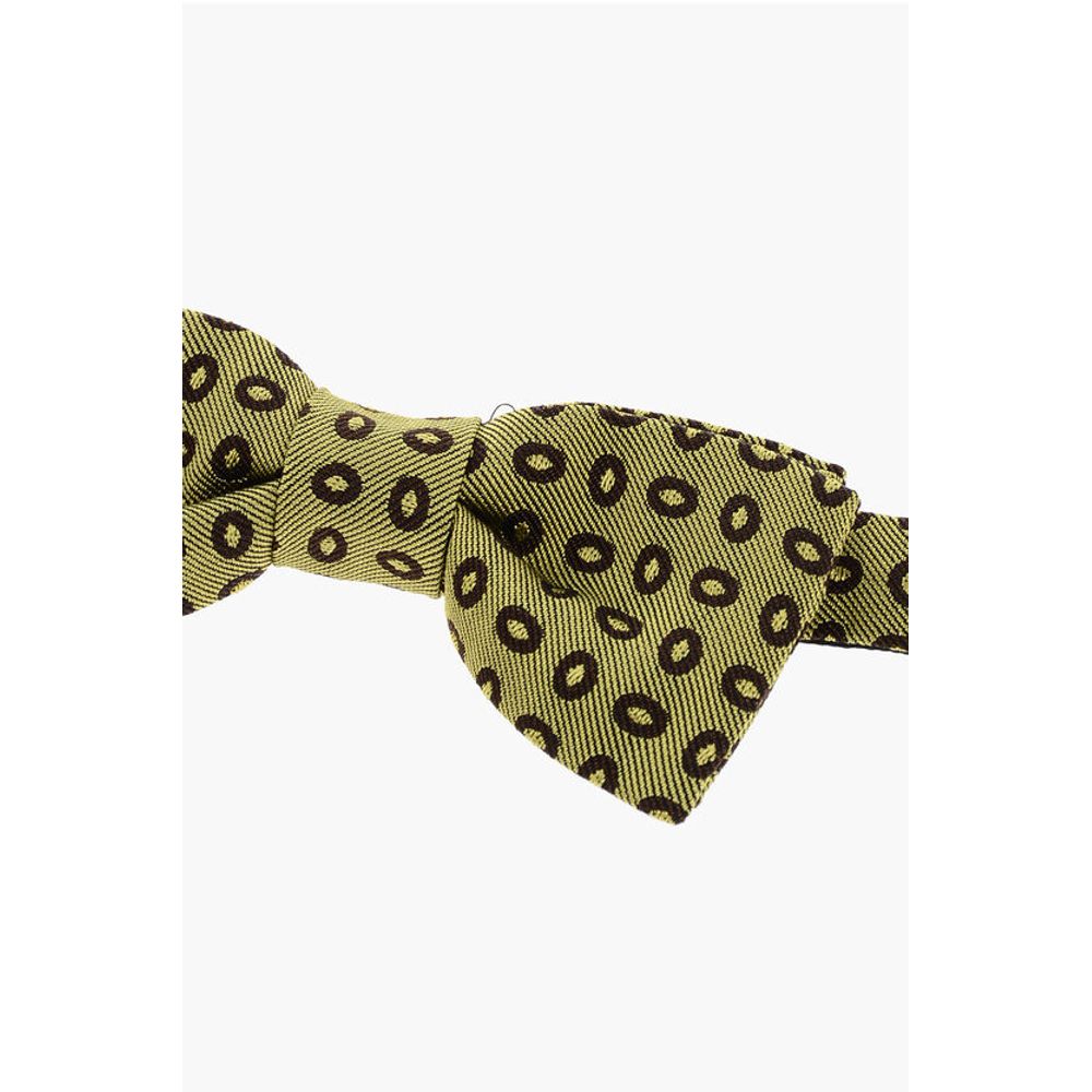 Corneliani CC COLLECTION Polka Dot Patterned Silk Blend Bow Tie - Image 2