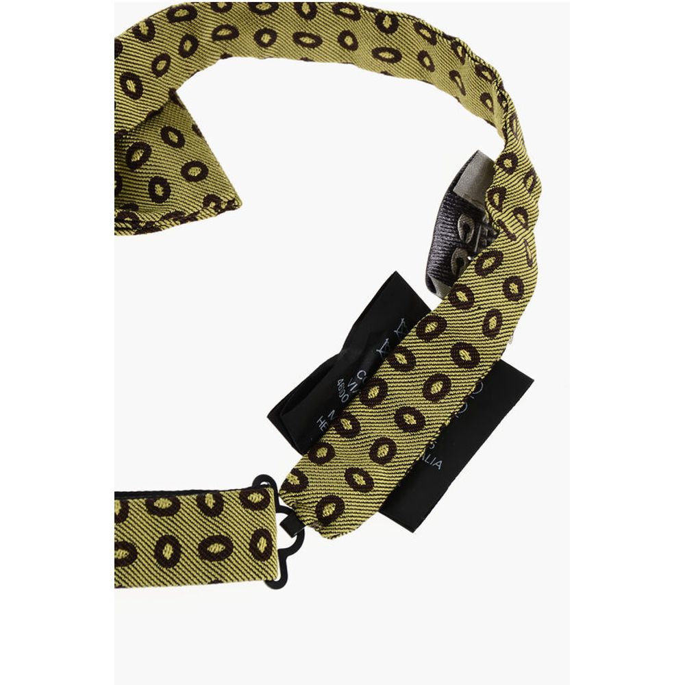 Corneliani CC COLLECTION Polka Dot Patterned Silk Blend Bow Tie - Image 3