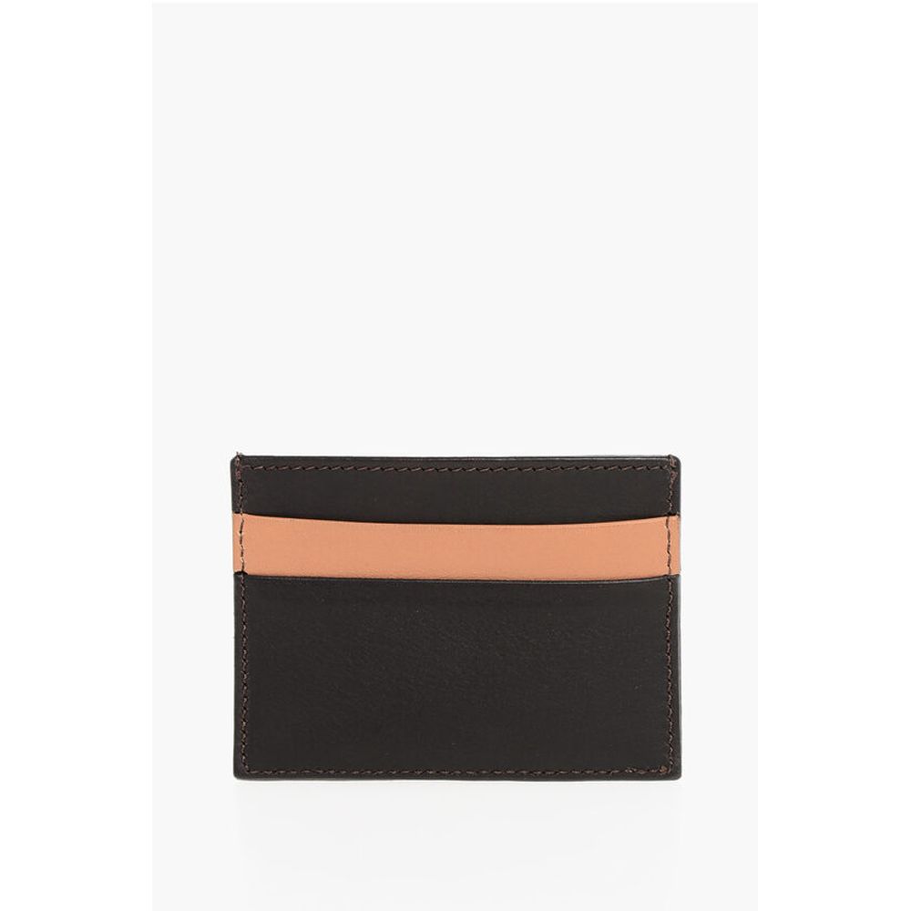 Corneliani Leather Card Holder with Contrasting Detail