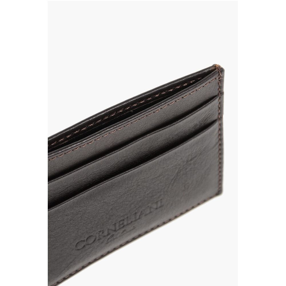 Corneliani Leather Card Holder with Contrasting Detail - Image 3
