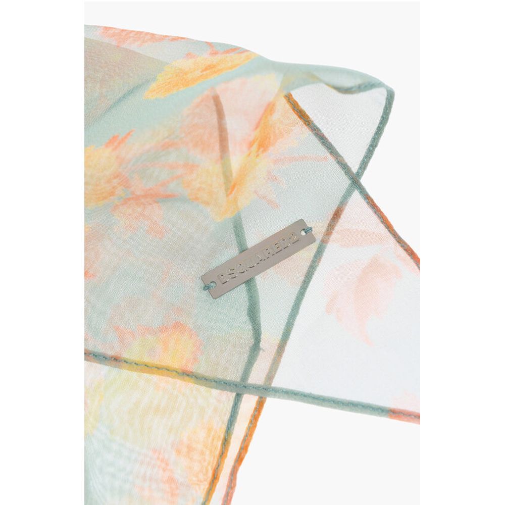 Dsquared² Floral Patterned Chiffon Foulard - Image 2
