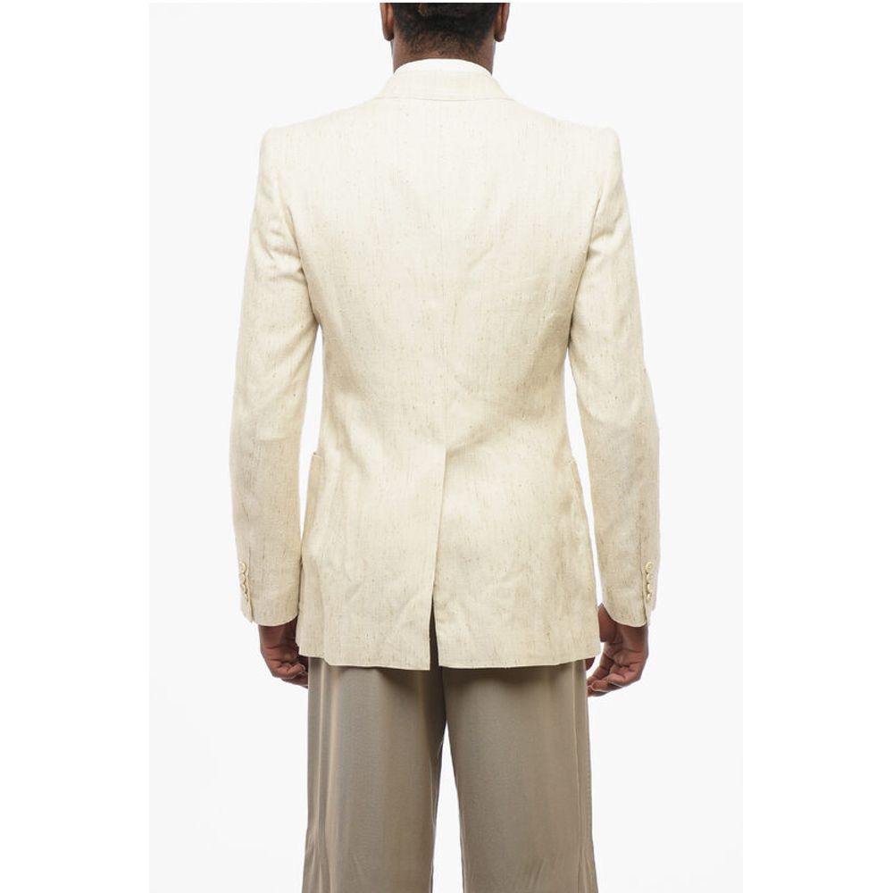 Dries Van Noten Double-breasted BRUCE Silk Blend Blazer with Patch Pockets - Image 2