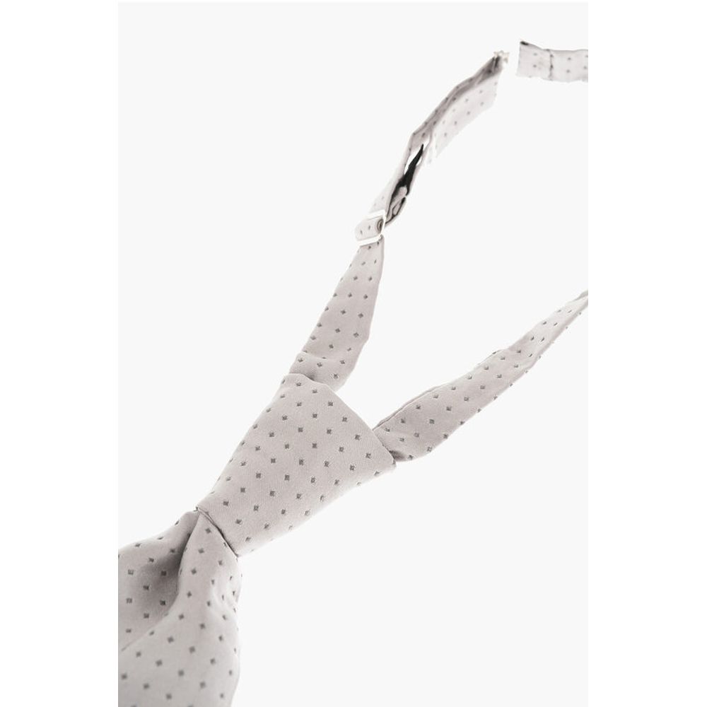 Corneliani Micro Checked Silk Ascot Tie - Image 2