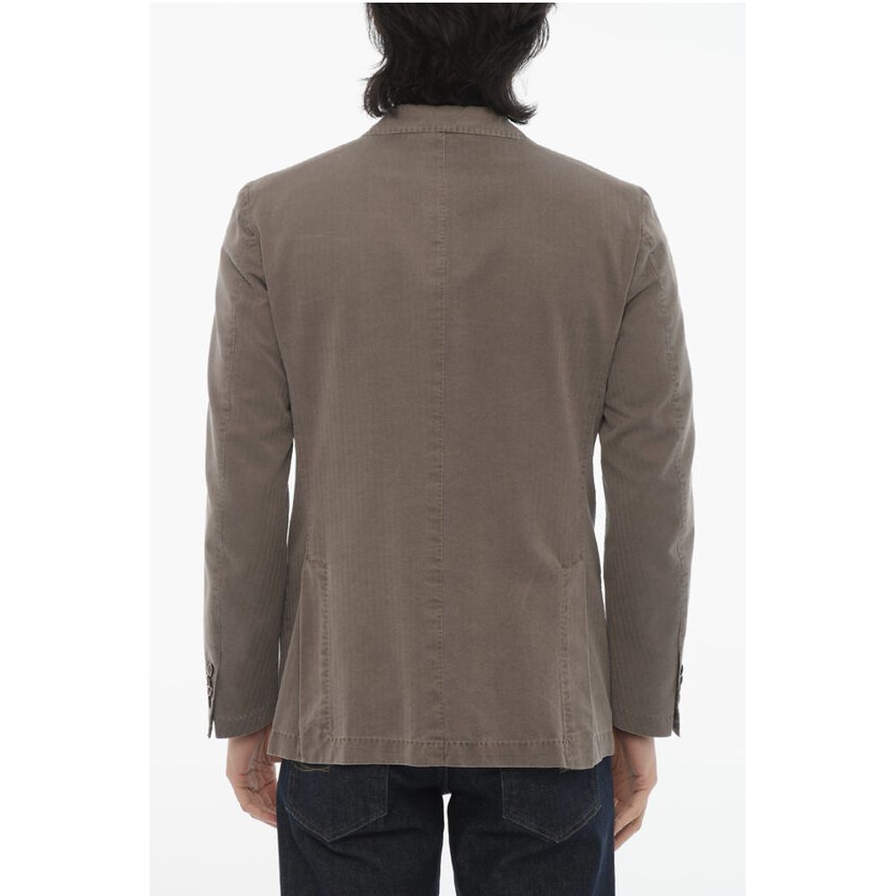 Corneliani ID Herringbone Motif Unlined 2-Button Blazer - Image 2