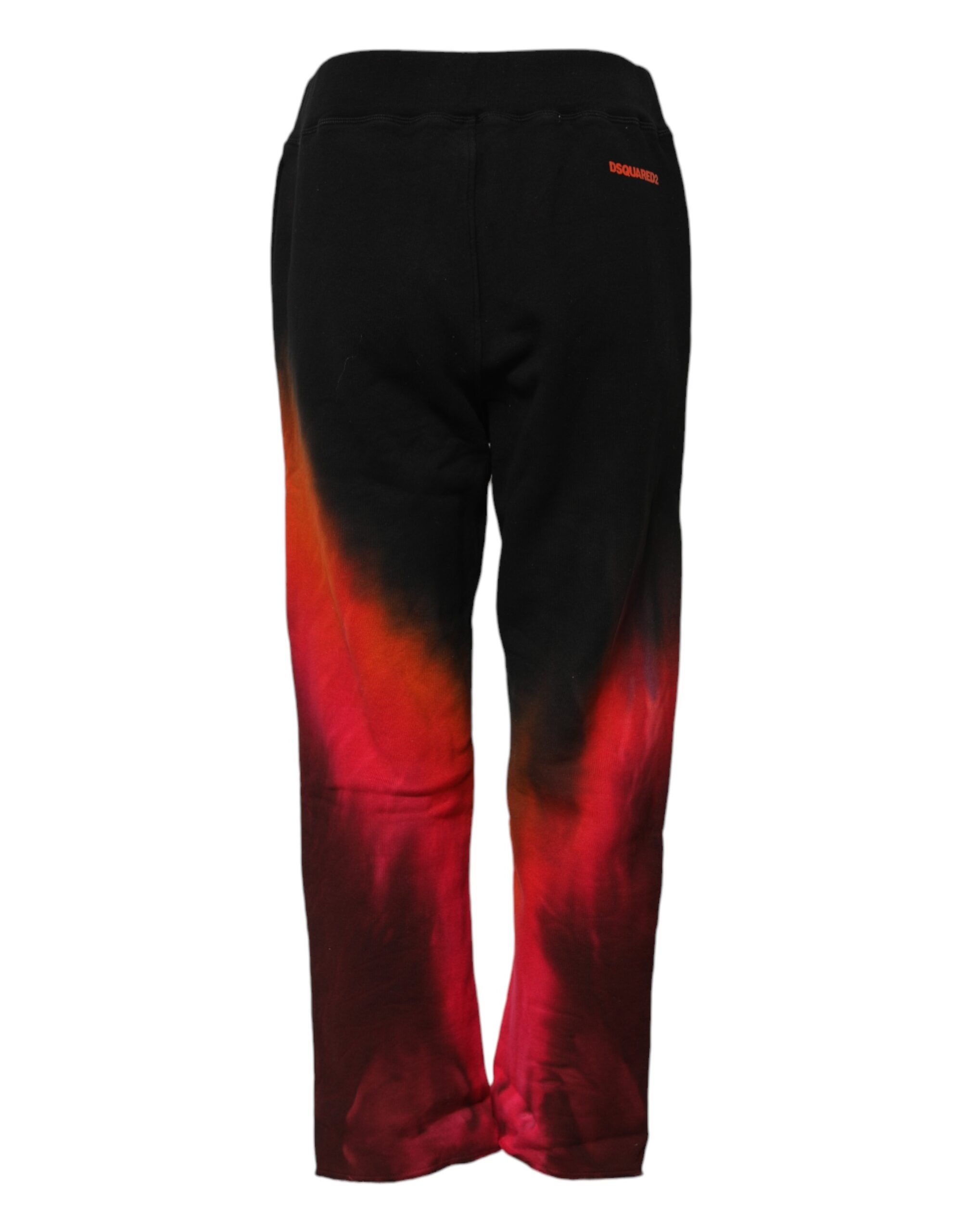 Dsquared² Black Red Cotton Straight Fit Jogger Pants - Image 3