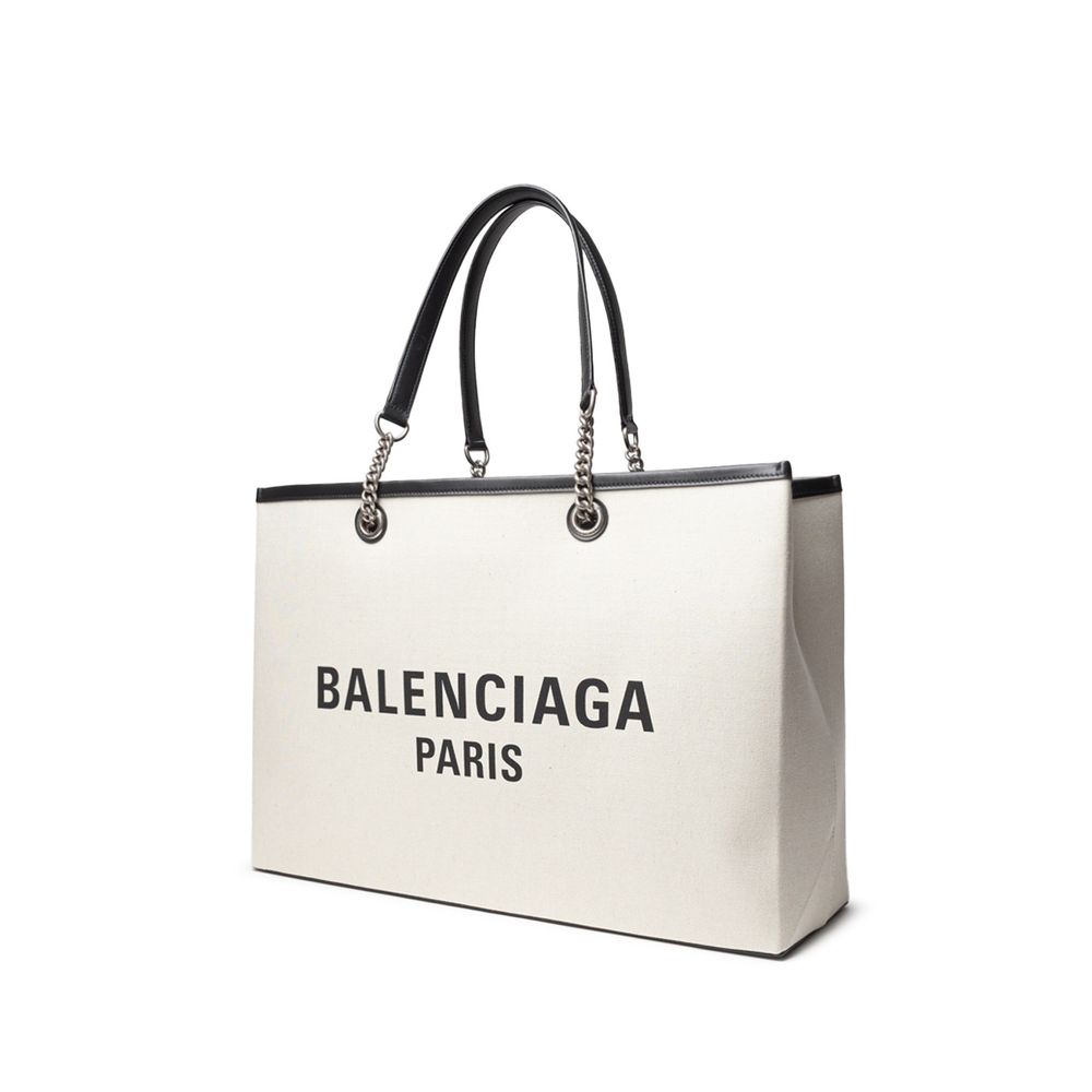 Balenciaga Gray Cotton Tote Bag - Image 3