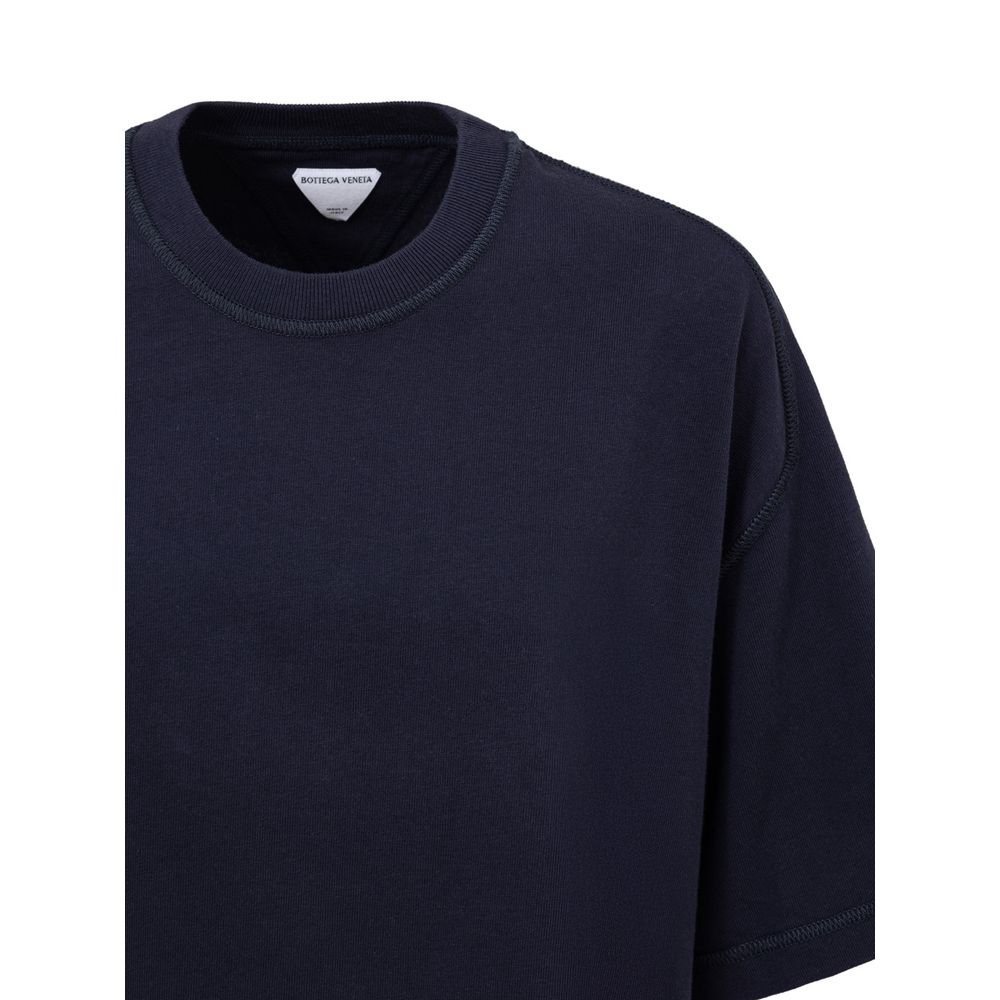Bottega Veneta Blue Cotton T-Shirt - Image 3