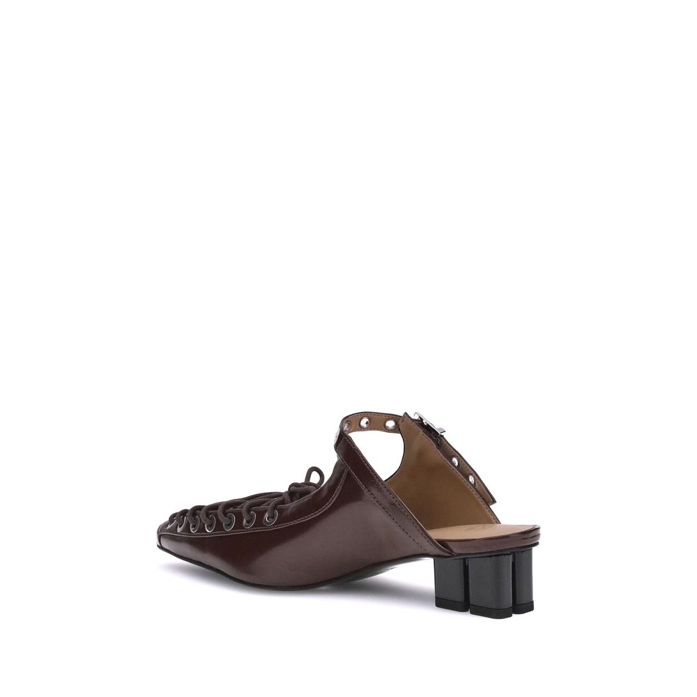 Ganni Brown Polyethylene Mules - Image 3
