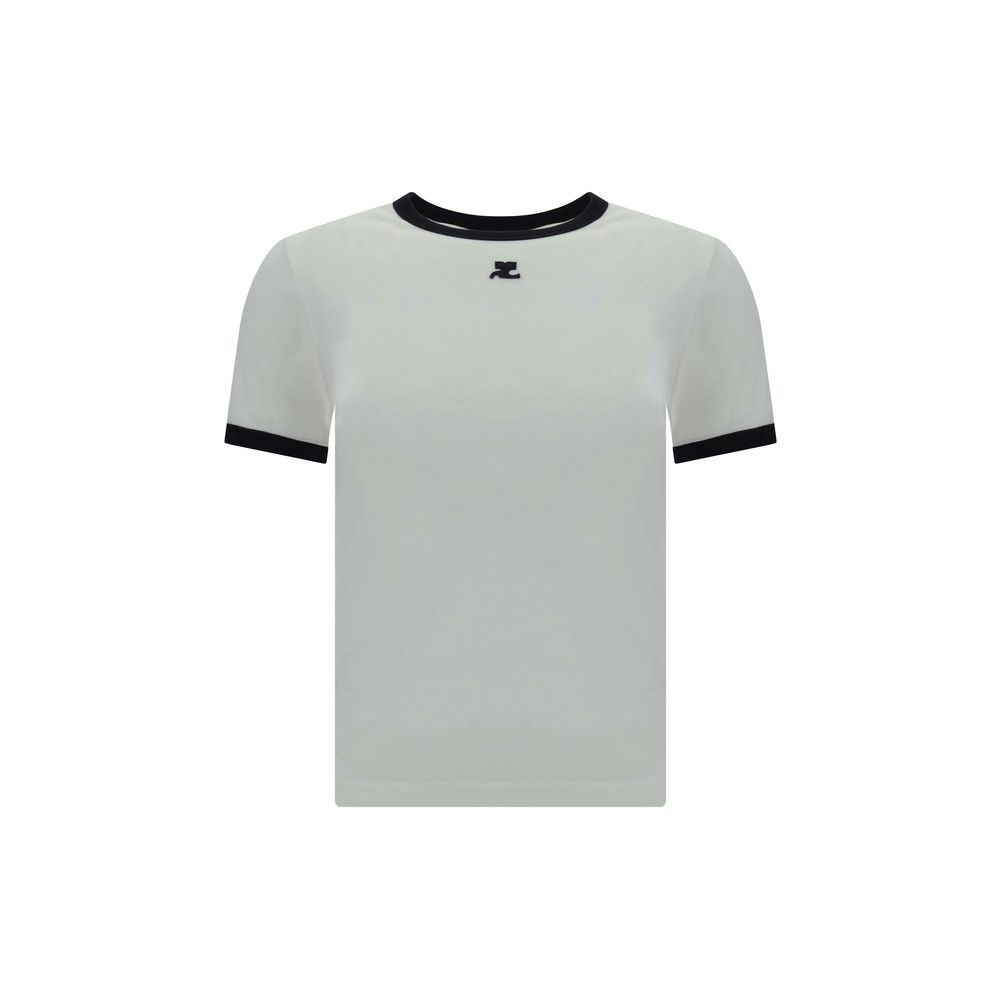Courrèges White Cotton T-Shirt - Image 2