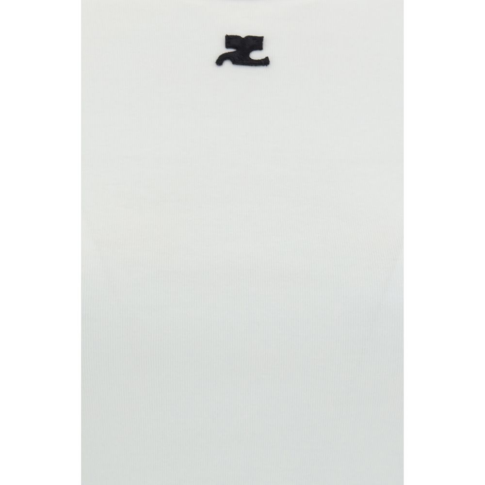 Courrèges White Cotton T-Shirt - Image 5