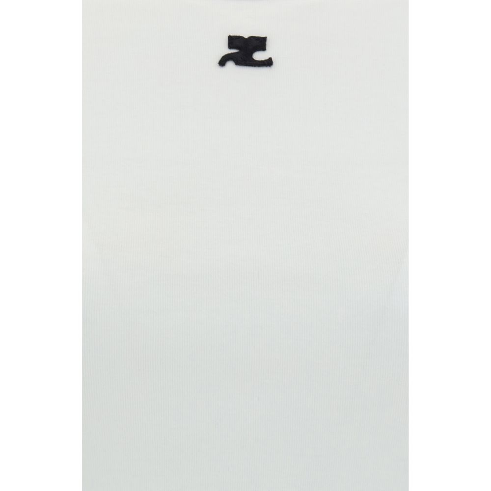 Courrèges White Cotton T-Shirt - Image 6