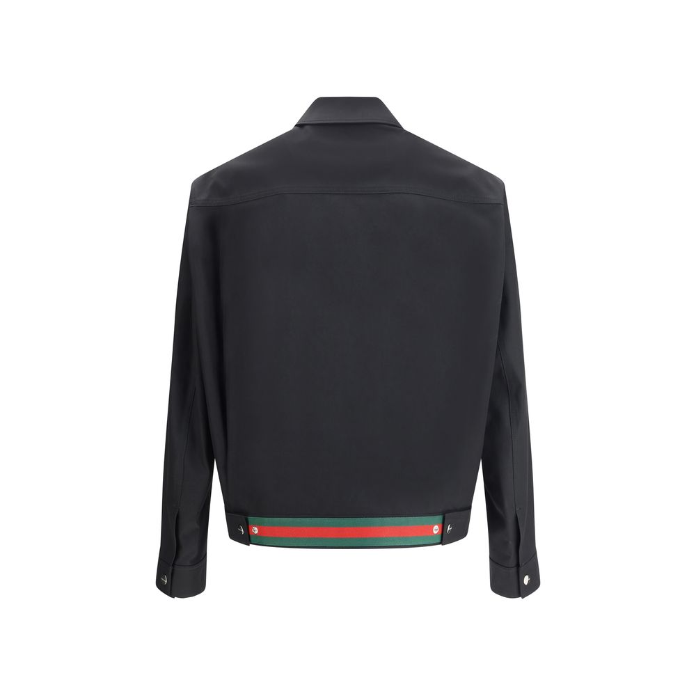 Gucci Black Cotton Shell Jacket - Image 2