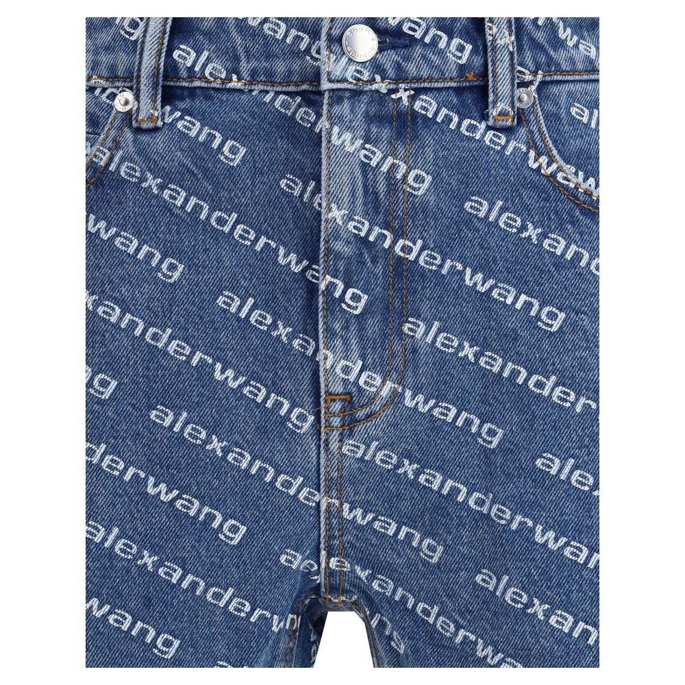Alexander Wang Blue Cotton Bermuda Shorts - Image 3