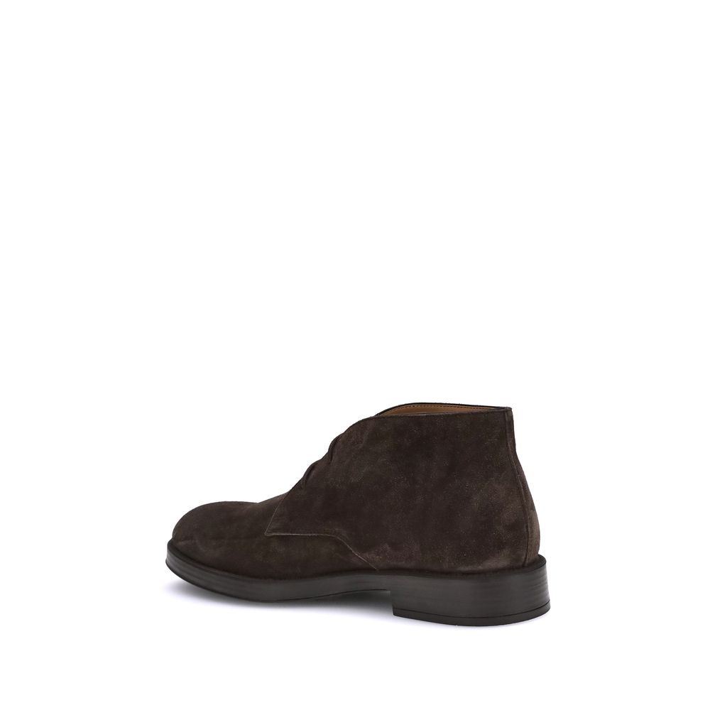 Tod's Brown Calf Leather Bos Taurus Ankle Boots - Image 3
